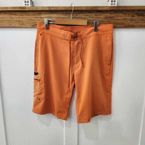 Grundens Other - Grundens Shorts Mens Size 34 Orange Fishing Cargo Pocket Outdoor Stretch